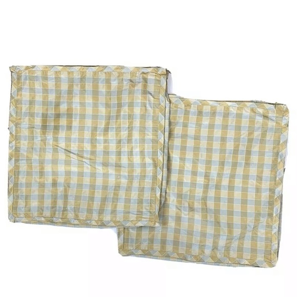 2 Custom Cushion Seat Covers Pillow Deep Silk Zip